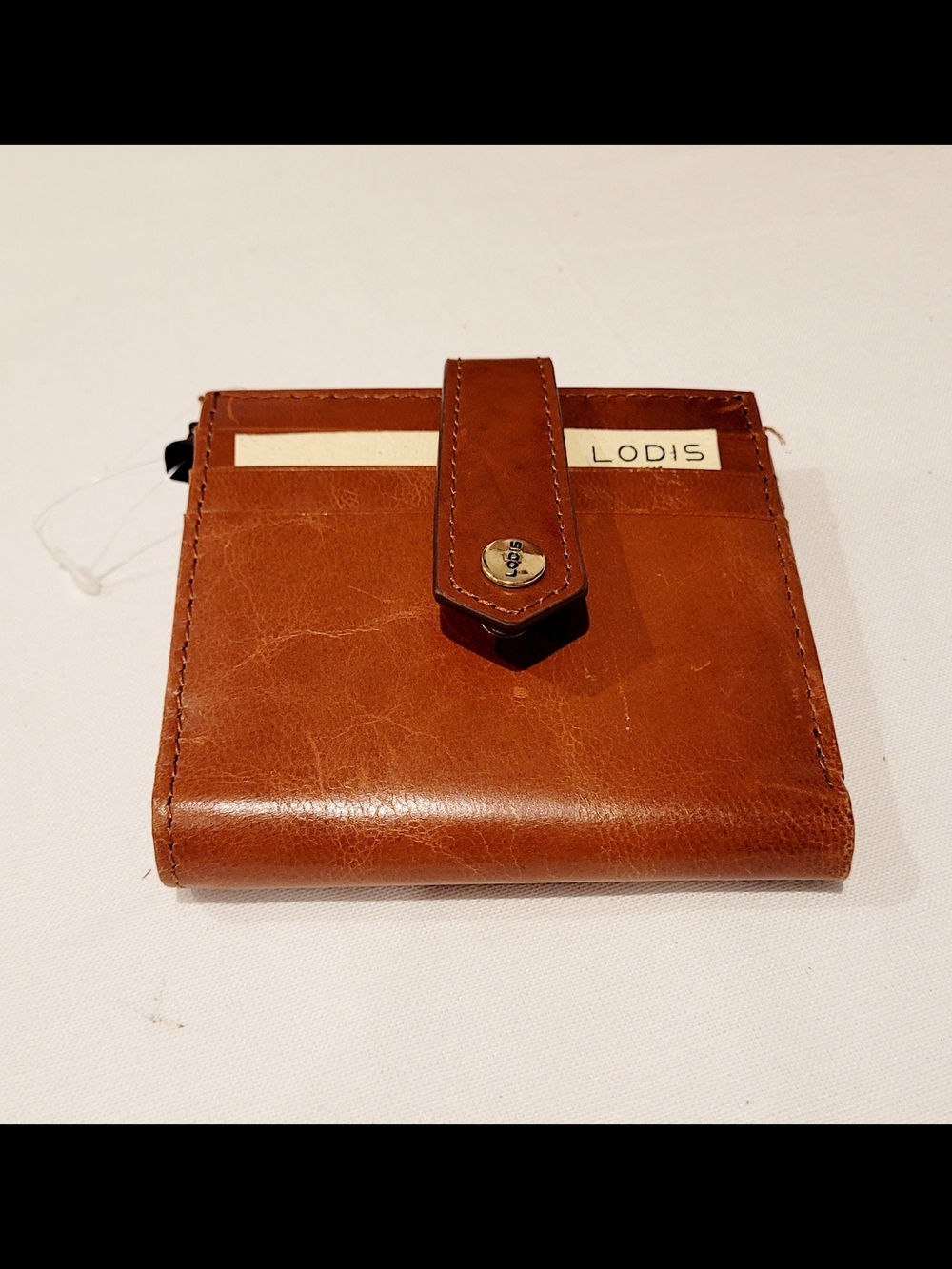 LODIS Cognac Crossbody Leather Bag with Matching Wallet - Picture 4 of 6
